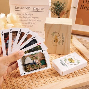 Benutzerdefiniertes Deck von Spielkarten in Box, Einzigartige Fotoalbum Alternative, Foto Spielkarten Deck, Geschenk für Familie, Paare, Weihnachtskarten Deck