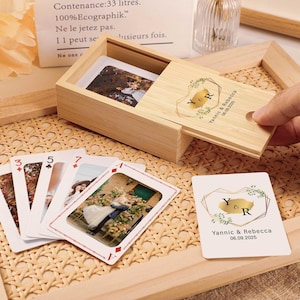 Benutzerdefiniertes Deck von Spielkarten in Box, Einzigartige Fotoalbum Alternative, Foto Spielkarten Deck, Geschenk für Familie, Paare, Weihnachtskarten Deck