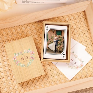 Benutzerdefiniertes Deck von Spielkarten in Box, Einzigartige Fotoalbum Alternative, Foto Spielkarten Deck, Geschenk für Familie, Paare, Weihnachtskarten Deck