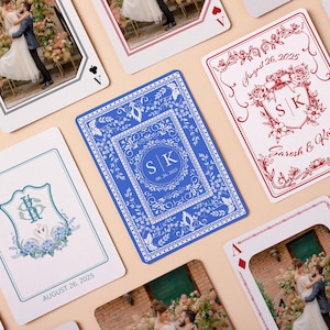 Photo Gift, Custom Monogram Playing Cards, Personalized Gift, Ideal Photo Book Alternative, Custom Poker Card Box Set, Christmas Card Deck