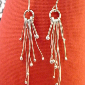 Sterling Silver Organic Earrings image 1