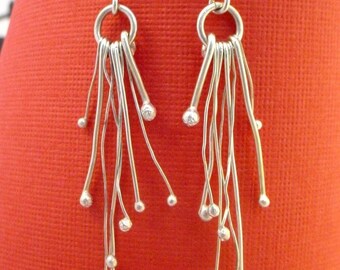 Sterling Silver Organic Earrings