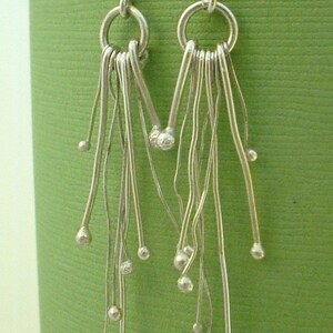 Sterling Silver Organic Earrings image 2