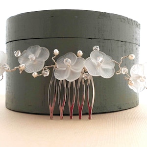Blossom Hair Comb - Custom Crystal Colors, Free Shipping