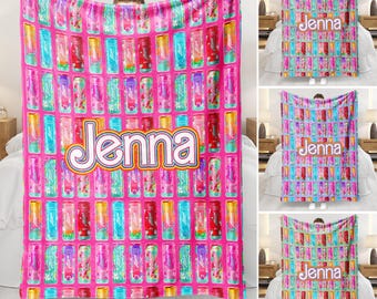 Personalized Alani Energy Drink Blanket - Custom Name Alani Summer Drink Fleece Sherpa Throw Blanket, Summer Girl Gift, Alani Lover Gifts
