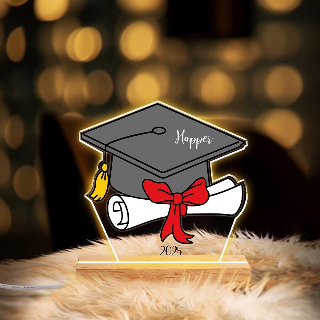 Personalized Graduation Night Light, Custom Graduation Gift, School ...
