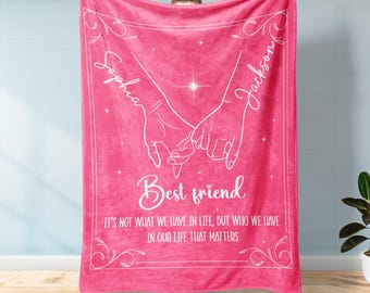 Personalisierte Freunde Decke, Name Bestie Decke, Paar Decke, Beste Freunde für immer Decke, Freundschaft Geschenk, Twin Flame Decke