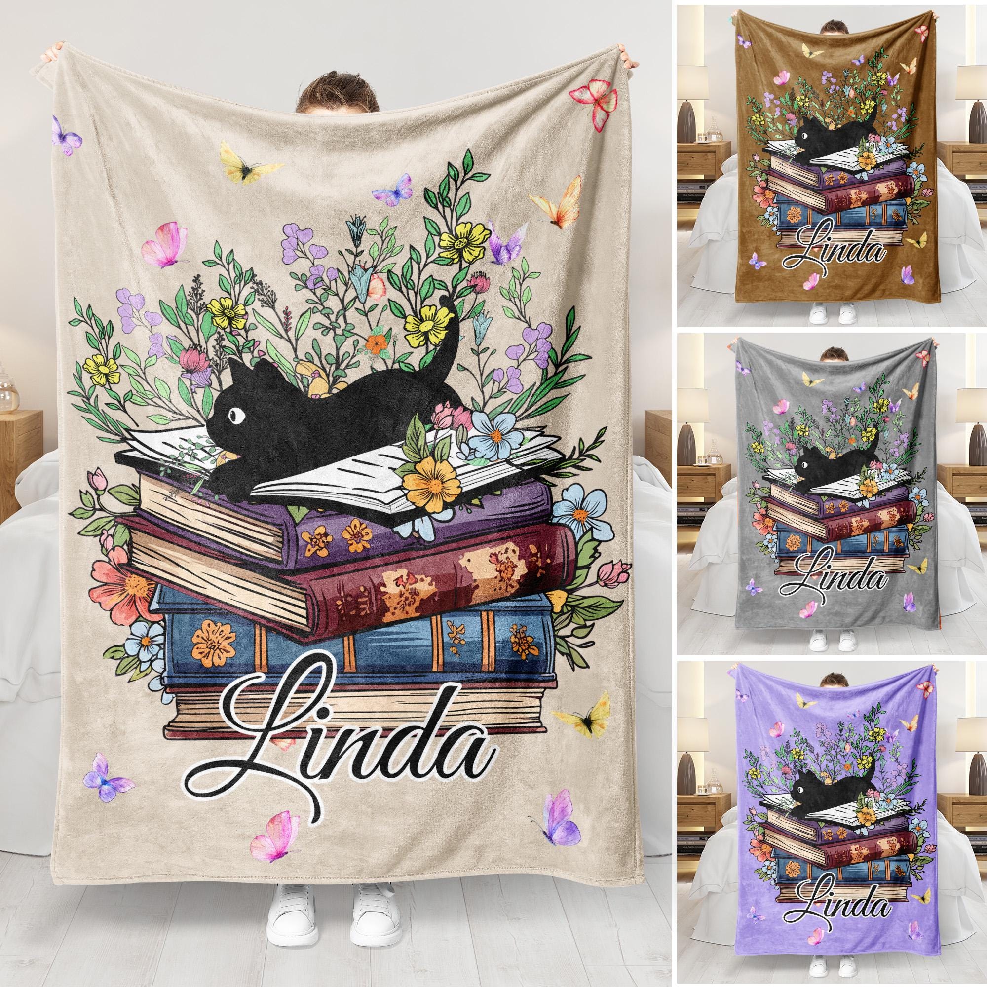 Flanell-Decke Mit Schwarzer Katze – 152,4 X 127 Cm, Weich & Kuschelig, Perfekt Als Geschenk Für Katzenliebhaber