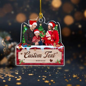 Personalized Family Arcrylic Christmas Ornament, Custom Photo Ornament , Personalized Family Ornament, Family Keepsake, Christmas Decor