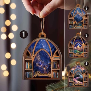 Personalized Night Court Ornament, Custom Fantasy Book Reader Gift, Night Court Window Hanging, Night Court Mini Bookshelf, Book Lover Gift