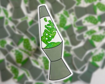 Lava Lamp Sticker, Retro Groovy Sticker, Holographic Lava Lamp Sticker, 70s Sticker, Psychedelic Sticker, Hippie Sticker, Good Vibes Sticker