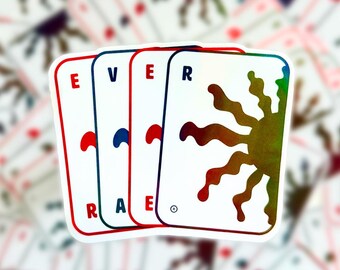 Playing Cards Sticker, Deck of Cards Sticker, Blackjack Sticker, Euchre Sticker, Poker Game Sticker, Texas Hold'em Sticker, Casino Sticker