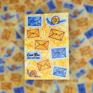 Snail Mail Sticker Sheet, Snail Stickers, Watercolor Mail Stickers, Colorful Envelope Stickers, Hand-drawn Art Stickers, Retro Vibe Stickers