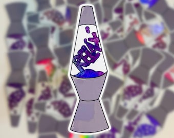 Lava Lamp Sticker, Retro Groovy Sticker, Holographic Lava Lamp Sticker, 70s Sticker, Psychedelic Sticker, Hippie Sticker, Good Vibes Sticker