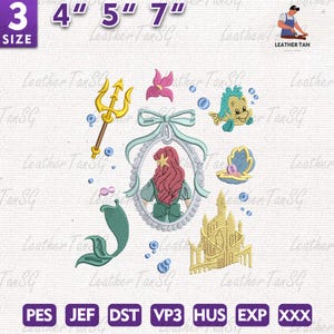 Diseño de bordado de dibujos animados de la película Princesa, diseño de bordado Magic Kingdom, diseño de bordado de Girl Trip, patrón de bordado de lazo con ícono de princesa