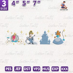 Cartoon Character Coquette Embroidery Pattern, Magic Kingdom Embroidery Design, Princess Cartoon Icon Embroidery Design, Instant Download