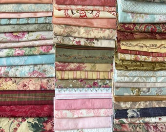 Vintage Fabric Collections, 6 Quality Home Decor, Upholstery Fabric Bundles, Remnants/Samples/Scrap/Fragments, Textile Supply