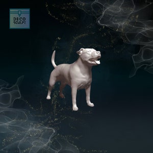 Realistic Staffordshire Bull terrier 3D Sculpture - Custom Dog Art - Unique Staffy Figurine