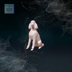 見事な 3D プードル アート - 犬好きの方への特別なギフト - エレガントなプードル ドッグ アート!