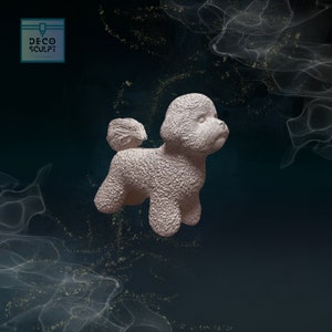 Charming 3D Bichon Frise Art - Realistic Bichon Frise Sculpture - Unique Pet Lover Gift