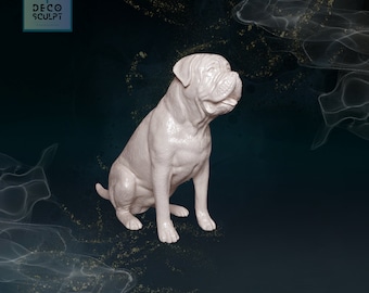Charming 3D Bullmastiff Art - Handcrafted Bullmastiff Figurine - Perfect Gift for Dog Lovers