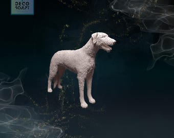 Majestic 3D Irish Wolfhound Sculpture - Realistic 3D Irish Wolfhound Model - Perfect Gift for Dog Lovers