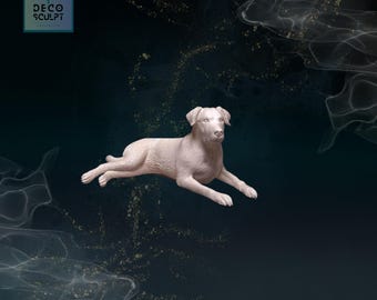 3D Labrador Puppy Sculpture: Silk PLA+ Home Decor