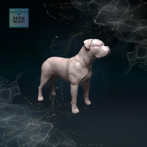 Atemberaubende 3D Skulptur Amerikanische Bulldogge - Perfektes Geschenk für Hundeliebhaber - Atemberaubende Amerikanische Bulldogge Kunst