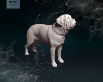 3D English Mastiff Sculpture: Unique Dog Lover Gift