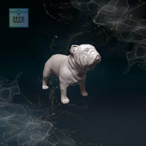 Charmante 3D Englische Bulldogge Kunst - Einzigartige Bulldogge Figur - Perfektes Geschenk für Hundeliebhaber