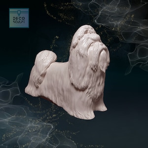 Charming 3D Shih Tzu Art - Perfect Gift for Dog Lovers - Realistic Shih Tzu Sculpture!