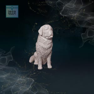 Unique 3D Newfoundland Figurine -  Ideal Pet Memorial Gift - Elegant Home Decor Piece!