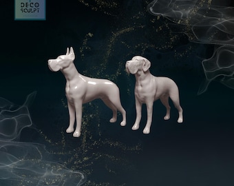 Escultura de gran danés impresa en 3D: regalo para amantes de los perros y conmemorativa para mascotas
