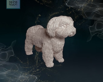 3D Printed Shih Tzu Statue: Elegant Dog Lover Gift