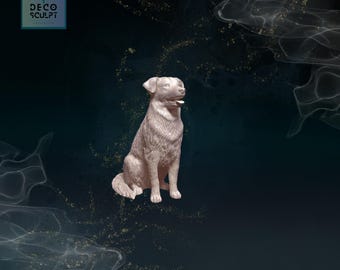 3D Printed Collie Sculpture: PLA+ Dog Memorial Statue
