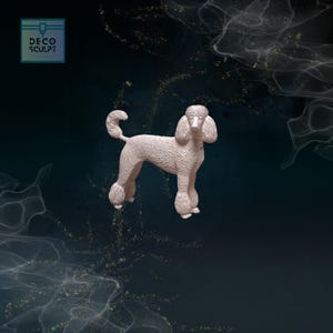 魅力的な 3D プードル アート - 犬好きの方への特別なギフト - エレガントなプードル ドッグ アート!