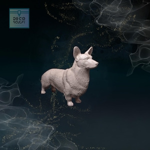 Charming 3D Welsh Corgi Sculpture - Ideal Pet Memorial Gift - Perfect for Dog Enthusiasts