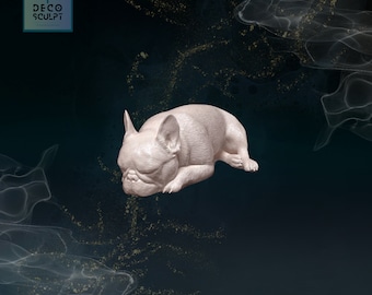 3D French Bulldog Sculpture: Handmade PLA Pet Memorial