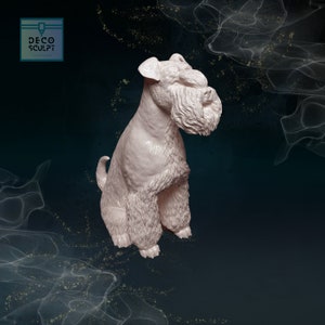 Realistic Zwergschnauzer Sculpture - Adorable 3D Zwergschnauzer Art - Perfect Handmade Dog Lover Gift