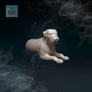 Charmante 3D Bulldogge Kunst - Perfektes Geschenk für Hundeliebhaber - Realistische Bulldogge Statue