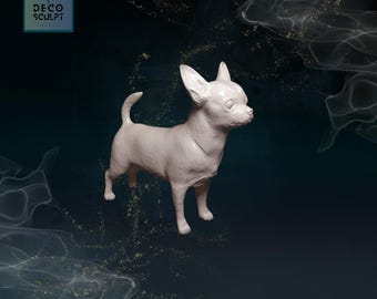 3D Printed Chihuahua Sculpture: Dog Lover Gift, PLA+ Silk Model