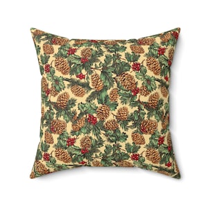 Rustic Pinecone & Evergreen Pillow