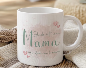 Tazza per la mamma: La felicità è avere una mamma come te – un regalo affettuoso per la festa della mamma o per il compleanno.