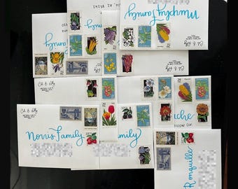 Custom Created Wedding Invitation Postage Sets// 1900s// Details and Designs