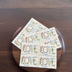 Bundle of 10, 20 Cent Floral Love Stamps// Botannical Unused Stamps//1982//Flowers