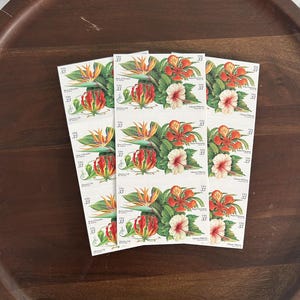 Vibrant Floral Vintage Unused Postage Stamps//33 cents// Paradise - //1999//#3310
