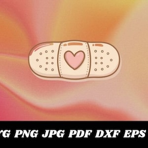 Linda curita con corazón SVG/Diseño de dibujos animados minimalista/Descarga digital, Doc McStuffins clipart png, cortando archivos cortados para silueta cricut