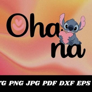 Ohana Stitch-Inspired SVG | Digital Download | Ohana Svg, stitch svg, Stitch Ohana Svg, png, Clipart Ohana Means Family svg , cut file
