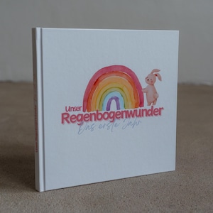 Tagebuch "Das erste Jahr" für unser Regenbogenwunder | Zum Ausfüllen für BEIDE Partner | Geschenk Geburt/Schwangerschaft | Sternenkind