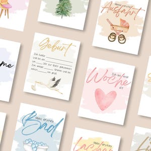 Meilensteinkarten Baby Erstes Jahr | Geschenk zur Geburt | Passend zum Tagebuch "Mein erstes Jahr"